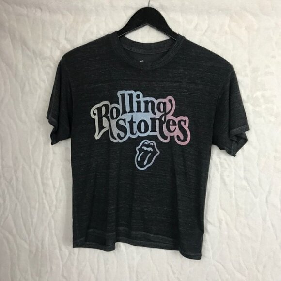 ROLLING Stones Cropped T-shirt size XS - Picture 3 of 5